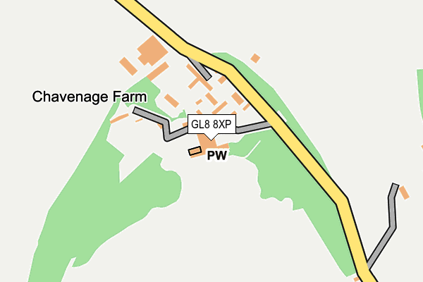 GL8 8XP map - OS OpenMap – Local (Ordnance Survey)