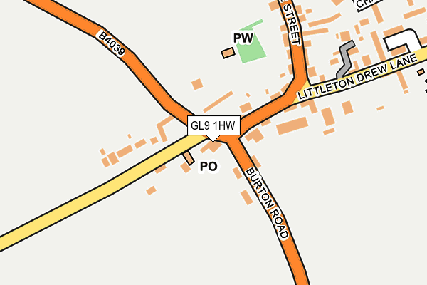 GL9 1HW map - OS OpenMap – Local (Ordnance Survey) GL9 1HW map - OS OpenMap – Local (Ordnance Survey)