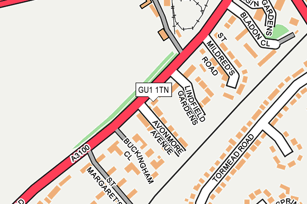 GU1 1TN map - OS OpenMap – Local (Ordnance Survey) GU1 1TN map - OS OpenMap – Local (Ordnance Survey)