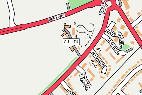 GU1 1TU map - OS OpenMap – Local (Ordnance Survey) GU1 1TU map - OS OpenMap – Local (Ordnance Survey)