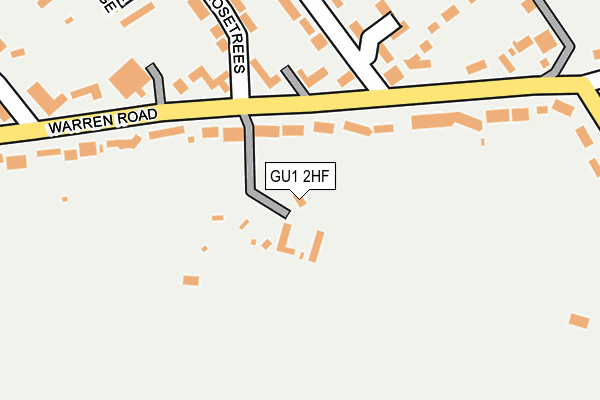 GU1 2HF map - OS OpenMap – Local (Ordnance Survey) GU1 2HF map - OS OpenMap – Local (Ordnance Survey)