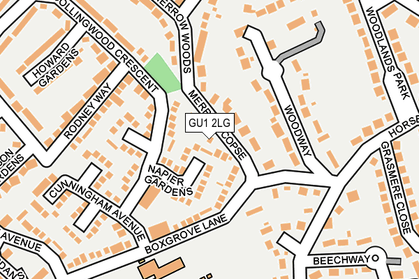 GU1 2LG map - OS OpenMap – Local (Ordnance Survey) GU1 2LG map - OS OpenMap – Local (Ordnance Survey)