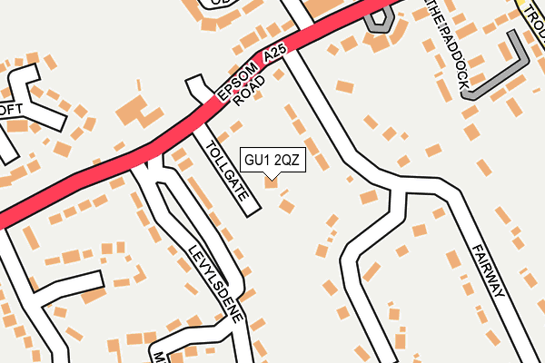 GU1 2QZ map - OS OpenMap – Local (Ordnance Survey) GU1 2QZ map - OS OpenMap – Local (Ordnance Survey)