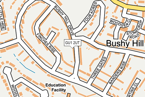 GU1 2UT map - OS OpenMap – Local (Ordnance Survey) GU1 2UT map - OS OpenMap – Local (Ordnance Survey)