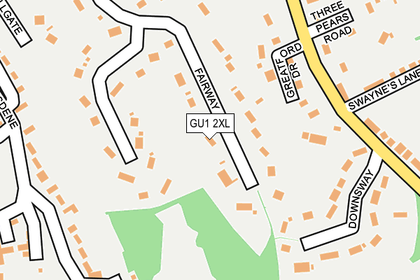 GU1 2XL map - OS OpenMap – Local (Ordnance Survey) GU1 2XL map - OS OpenMap – Local (Ordnance Survey)