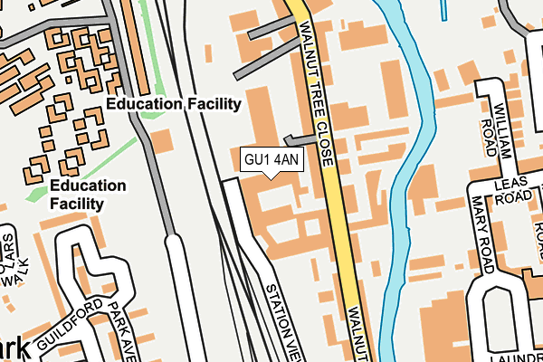GU1 4AN map - OS OpenMap – Local (Ordnance Survey) GU1 4AN map - OS OpenMap – Local (Ordnance Survey)