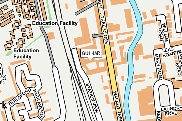 GU1 4AR map - OS OpenMap – Local (Ordnance Survey) GU1 4AR map - OS OpenMap – Local (Ordnance Survey)
