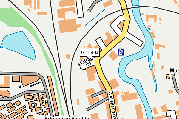 GU1 4BJ map - OS OpenMap – Local (Ordnance Survey) GU1 4BJ map - OS OpenMap – Local (Ordnance Survey)