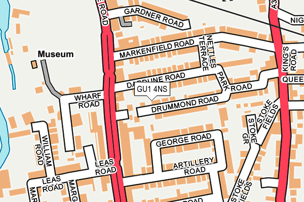 GU1 4NS map - OS OpenMap – Local (Ordnance Survey) GU1 4NS map - OS OpenMap – Local (Ordnance Survey)