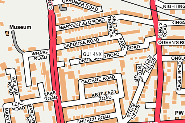 GU1 4NX map - OS OpenMap – Local (Ordnance Survey) GU1 4NX map - OS OpenMap – Local (Ordnance Survey)