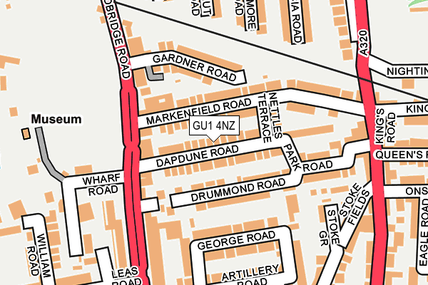GU1 4NZ map - OS OpenMap – Local (Ordnance Survey) GU1 4NZ map - OS OpenMap – Local (Ordnance Survey)