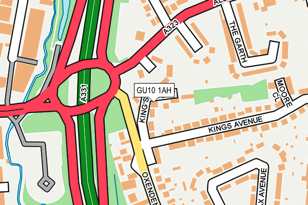GU10 1AH map - OS OpenMap – Local (Ordnance Survey) GU10 1AH map - OS OpenMap – Local (Ordnance Survey)