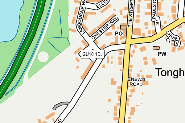 GU10 1DJ map - OS OpenMap – Local (Ordnance Survey)