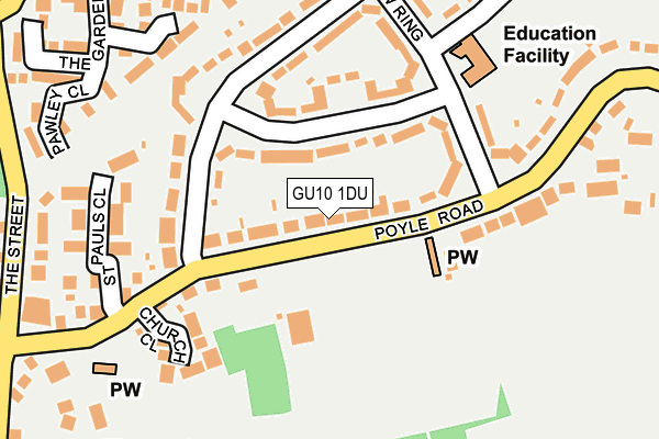 GU10 1DU map - OS OpenMap – Local (Ordnance Survey)