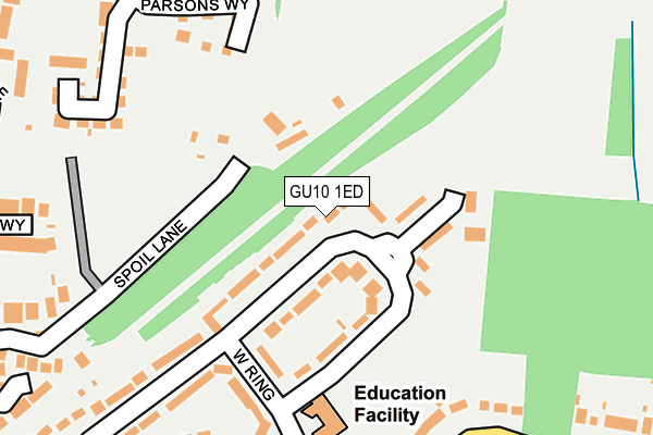 GU10 1ED map - OS OpenMap – Local (Ordnance Survey) GU10 1ED map - OS OpenMap – Local (Ordnance Survey)