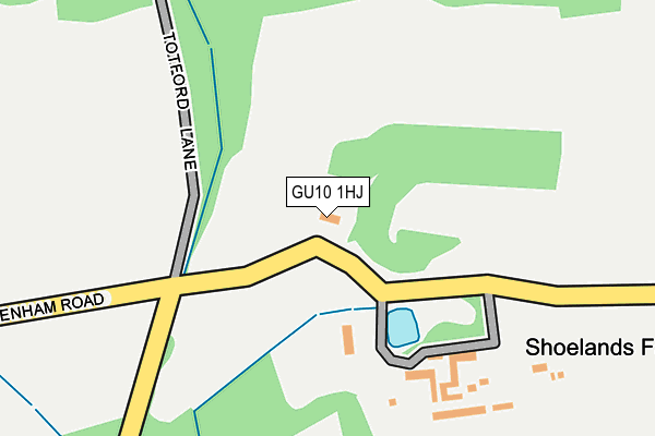 GU10 1HJ map - OS OpenMap – Local (Ordnance Survey) GU10 1HJ map - OS OpenMap – Local (Ordnance Survey)