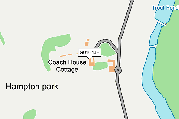 GU10 1JE map - OS OpenMap – Local (Ordnance Survey) GU10 1JE map - OS OpenMap – Local (Ordnance Survey)