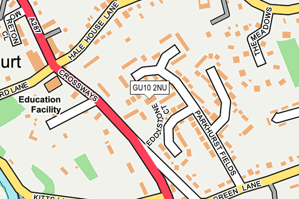 GU10 2NU map - OS OpenMap – Local (Ordnance Survey) GU10 2NU map - OS OpenMap – Local (Ordnance Survey)