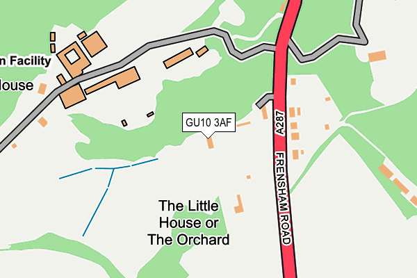 GU10 3AF map - OS OpenMap – Local (Ordnance Survey) GU10 3AF map - OS OpenMap – Local (Ordnance Survey)