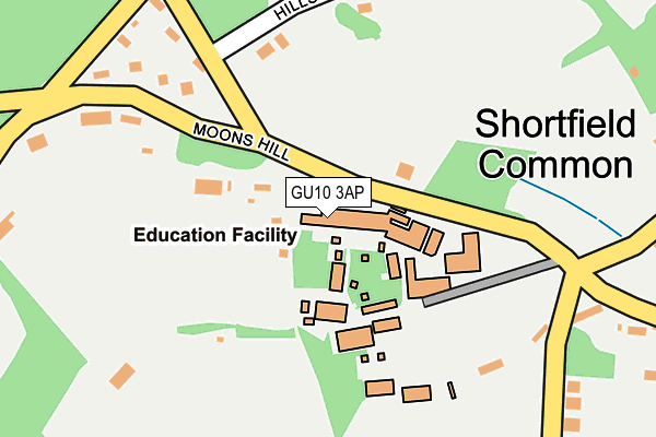 GU10 3AP map - OS OpenMap – Local (Ordnance Survey) GU10 3AP map - OS OpenMap – Local (Ordnance Survey)