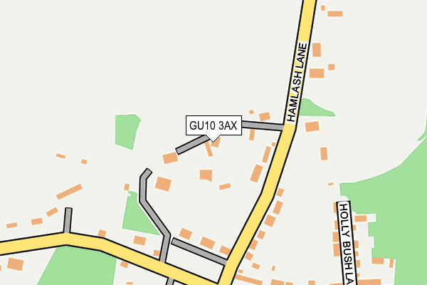 GU10 3AX map - OS OpenMap – Local (Ordnance Survey) GU10 3AX map - OS OpenMap – Local (Ordnance Survey)
