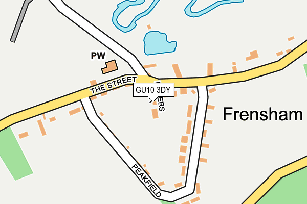 GU10 3DY map - OS OpenMap – Local (Ordnance Survey) GU10 3DY map - OS OpenMap – Local (Ordnance Survey)
