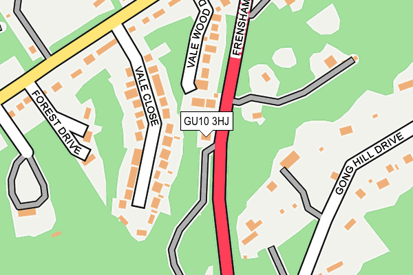 GU10 3HJ map - OS OpenMap – Local (Ordnance Survey) GU10 3HJ map - OS OpenMap – Local (Ordnance Survey)
