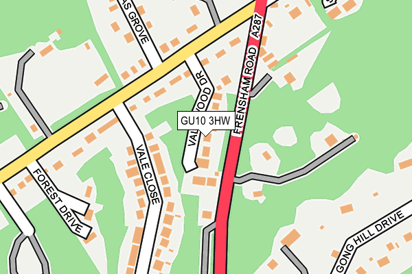GU10 3HW map - OS OpenMap – Local (Ordnance Survey) GU10 3HW map - OS OpenMap – Local (Ordnance Survey)