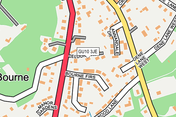 GU10 3JE map - OS OpenMap – Local (Ordnance Survey) GU10 3JE map - OS OpenMap – Local (Ordnance Survey)