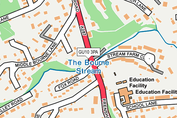 GU10 3PA map - OS OpenMap – Local (Ordnance Survey)