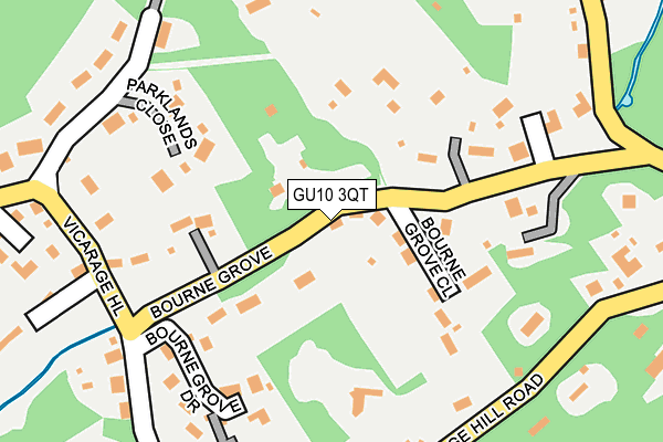 GU10 3QT map - OS OpenMap – Local (Ordnance Survey) GU10 3QT map - OS OpenMap – Local (Ordnance Survey)