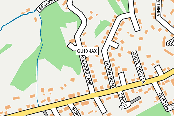 GU10 4AX map - OS OpenMap – Local (Ordnance Survey) GU10 4AX map - OS OpenMap – Local (Ordnance Survey)