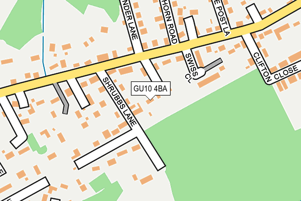 GU10 4BA map - OS OpenMap – Local (Ordnance Survey) GU10 4BA map - OS OpenMap – Local (Ordnance Survey)