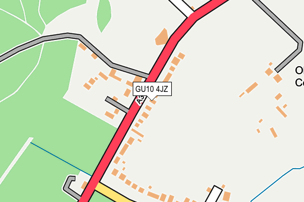 GU10 4JZ map - OS OpenMap – Local (Ordnance Survey) GU10 4JZ map - OS OpenMap – Local (Ordnance Survey)
