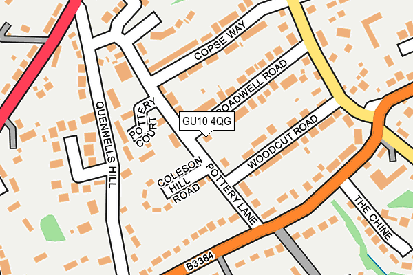 GU10 4QG map - OS OpenMap – Local (Ordnance Survey) GU10 4QG map - OS OpenMap – Local (Ordnance Survey)