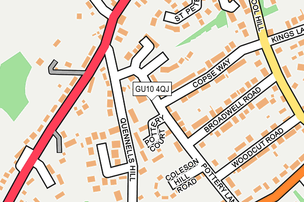 GU10 4QJ map - OS OpenMap – Local (Ordnance Survey) GU10 4QJ map - OS OpenMap – Local (Ordnance Survey)
