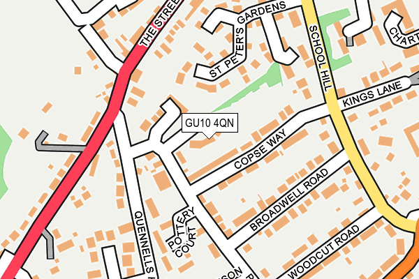 GU10 4QN map - OS OpenMap – Local (Ordnance Survey) GU10 4QN map - OS OpenMap – Local (Ordnance Survey)