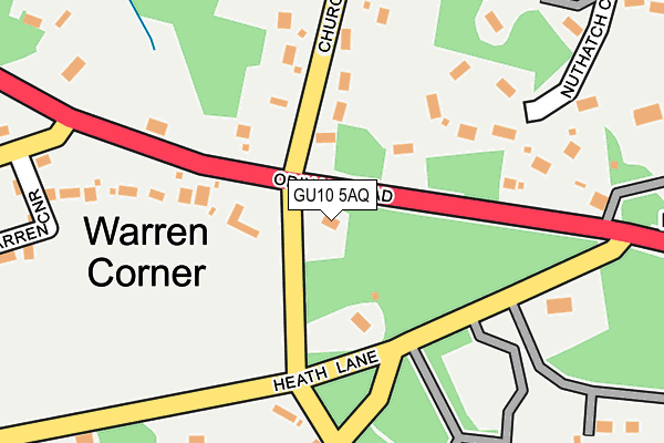 GU10 5AQ map - OS OpenMap – Local (Ordnance Survey) GU10 5AQ map - OS OpenMap – Local (Ordnance Survey)