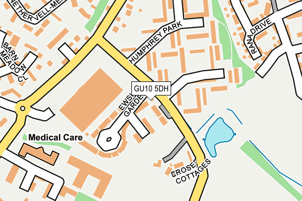 GU10 5DH map - OS OpenMap – Local (Ordnance Survey) GU10 5DH map - OS OpenMap – Local (Ordnance Survey)