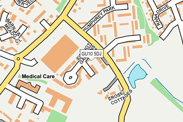 GU10 5DJ map - OS OpenMap – Local (Ordnance Survey) GU10 5DJ map - OS OpenMap – Local (Ordnance Survey)