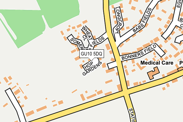 GU10 5DQ map - OS OpenMap – Local (Ordnance Survey) GU10 5DQ map - OS OpenMap – Local (Ordnance Survey)