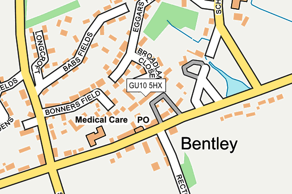 GU10 5HX map - OS OpenMap – Local (Ordnance Survey) GU10 5HX map - OS OpenMap – Local (Ordnance Survey)