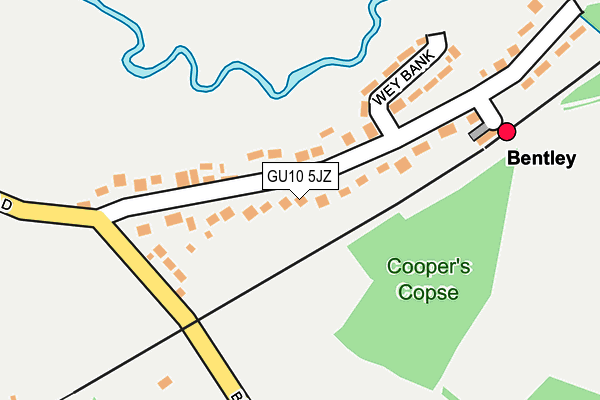 GU10 5JZ map - OS OpenMap – Local (Ordnance Survey) GU10 5JZ map - OS OpenMap – Local (Ordnance Survey)