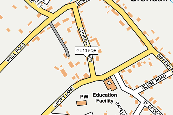 GU10 5QR map - OS OpenMap – Local (Ordnance Survey) GU10 5QR map - OS OpenMap – Local (Ordnance Survey)