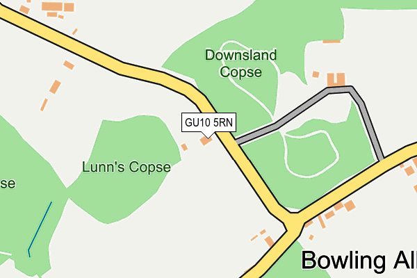 GU10 5RN map - OS OpenMap – Local (Ordnance Survey) GU10 5RN map - OS OpenMap – Local (Ordnance Survey)