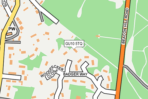 GU10 5TQ map - OS OpenMap – Local (Ordnance Survey) GU10 5TQ map - OS OpenMap – Local (Ordnance Survey)