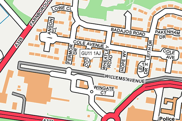 GU11 1AJ map - OS OpenMap – Local (Ordnance Survey) GU11 1AJ map - OS OpenMap – Local (Ordnance Survey)
