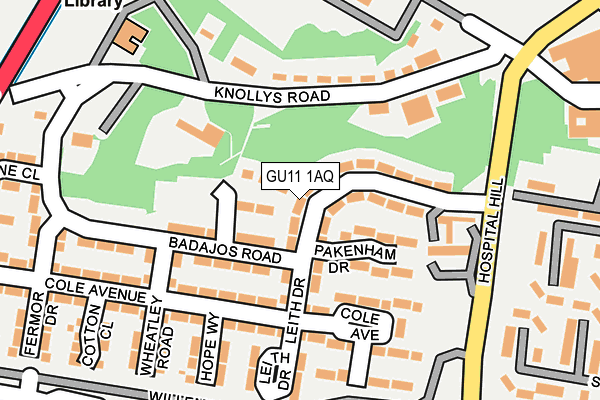 GU11 1AQ map - OS OpenMap – Local (Ordnance Survey) GU11 1AQ map - OS OpenMap – Local (Ordnance Survey)