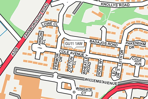 GU11 1AW map - OS OpenMap – Local (Ordnance Survey) GU11 1AW map - OS OpenMap – Local (Ordnance Survey)