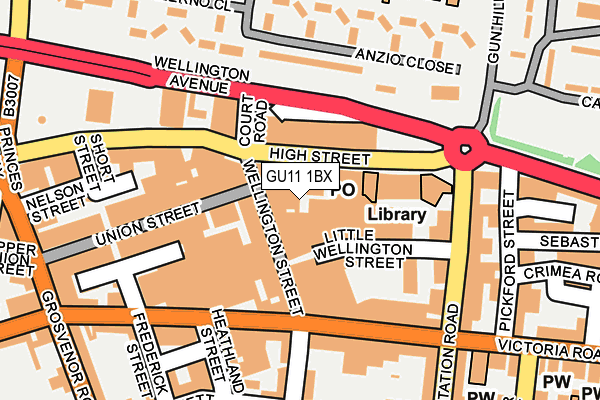 GU11 1BX map - OS OpenMap – Local (Ordnance Survey) GU11 1BX map - OS OpenMap – Local (Ordnance Survey)
